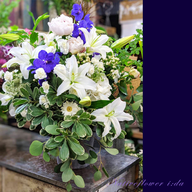 楽屋花　公演祝い花　二子玉川の花屋　ネイティブフラワーイーダ