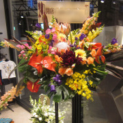 アパレルショップ　開店祝い　スタンド花　南国花　ネイティブフラワーイーダ