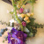 開店祝い　花　アレンジ　紫バンダ
