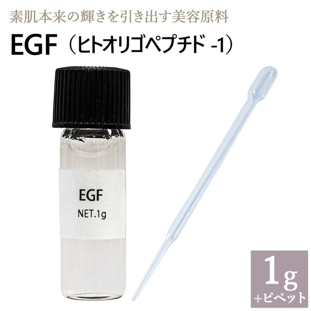 EGF (ヒトオリゴペプチド-1) 1g ピペット付き 【メーカー直送品】 EGF ( ヒトオリゴペプチド -1 )