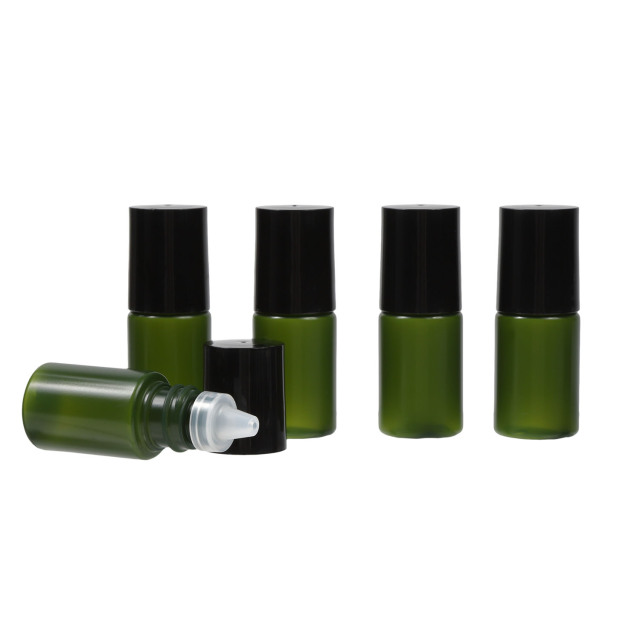 遮光 ミニボトル容器 グリーン 5mL 50個セット 自然化粧品研究所