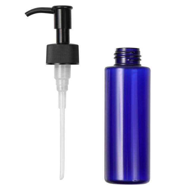PETボトル ポンプ コバルトブルー 青 100ml