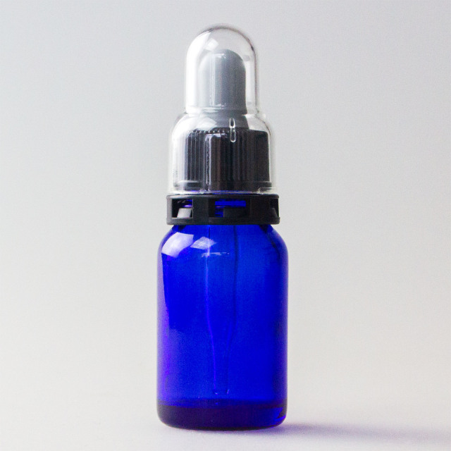 スポイト・セキュリティ付き 細口青ガラス瓶 10mL
