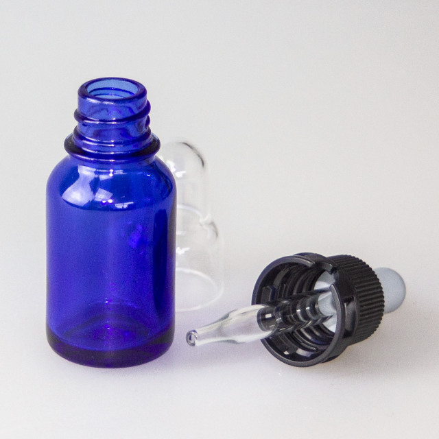 スポイト・セキュリティ付き 細口青ガラス瓶 10mL