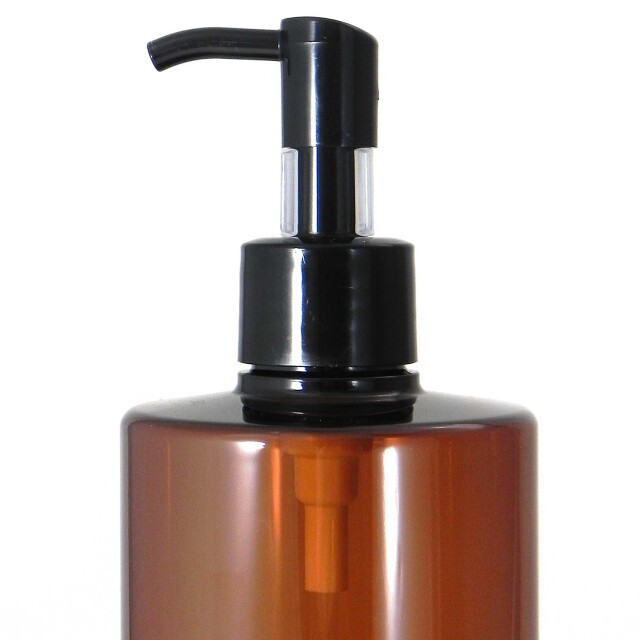 遮光プラボトル ポンプ 茶色 500ml 容器