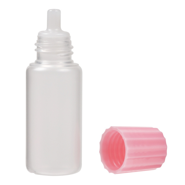 スポイトタイプ点眼容器 10mL ピンクキャップ 5個セット 自然