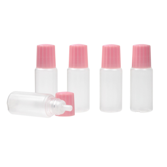 スポイトタイプ点眼容器 10mL ピンクキャップ 5個セット 自然