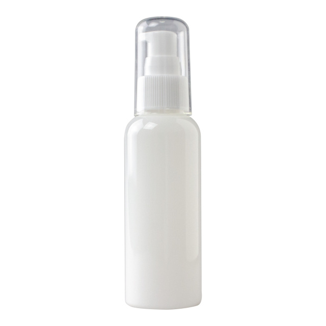 乳白半透明 ポンプ容器 100mL 肩丸ボトル