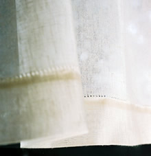 カフェカーテン ヘムステッチ