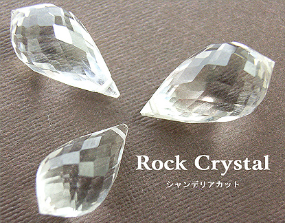 天然石ビーズ・クリスタル（水晶）/シャンデリアカット（1連）