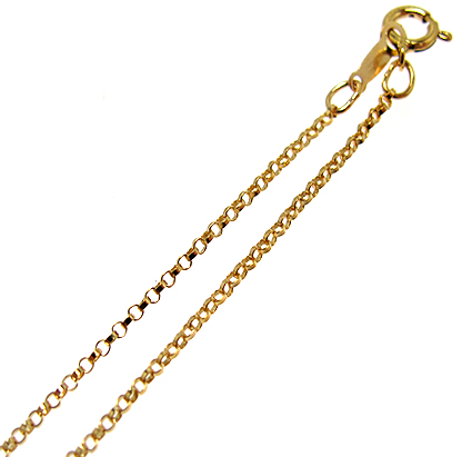 チェーンネックレス「14kgf（ゴールドフィルド）」50cm【ロロ・幅1.3mm】 5本