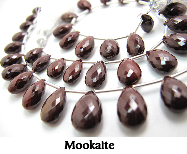 ムーカイト（モッカナイト）/フラットペアシェイプカット（1連）