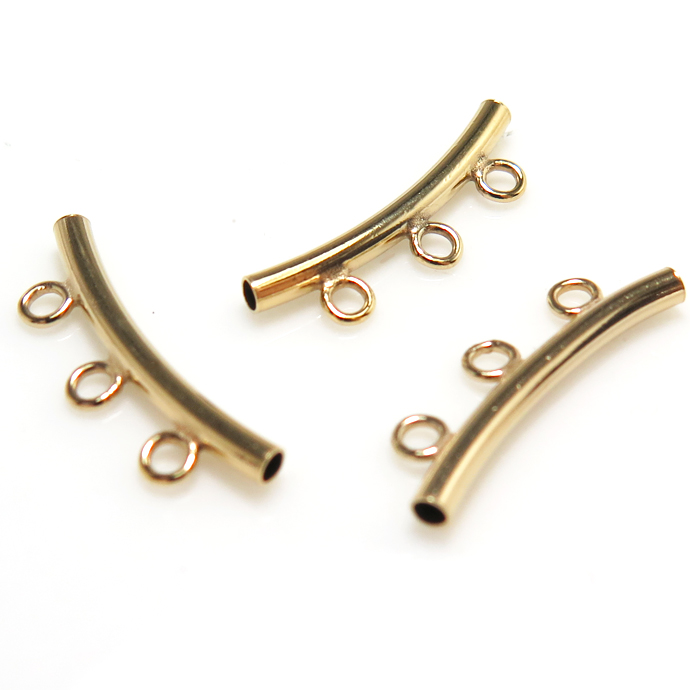 14kgfパーツ 3リング チューブ（プレーン）2.0mm×20mm ゴールドフィルド（25個）