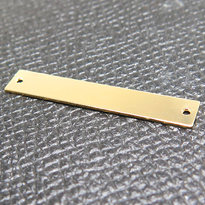14kgf バー パーツ 5.28mm×31mm 2ホール「ゴールドフィルド」（25個）