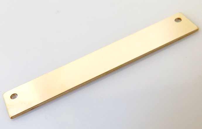 14kgf ネックレス バー パーツ 5.28mm×31mm 2ホール「ゴールドフィルド」（5個）