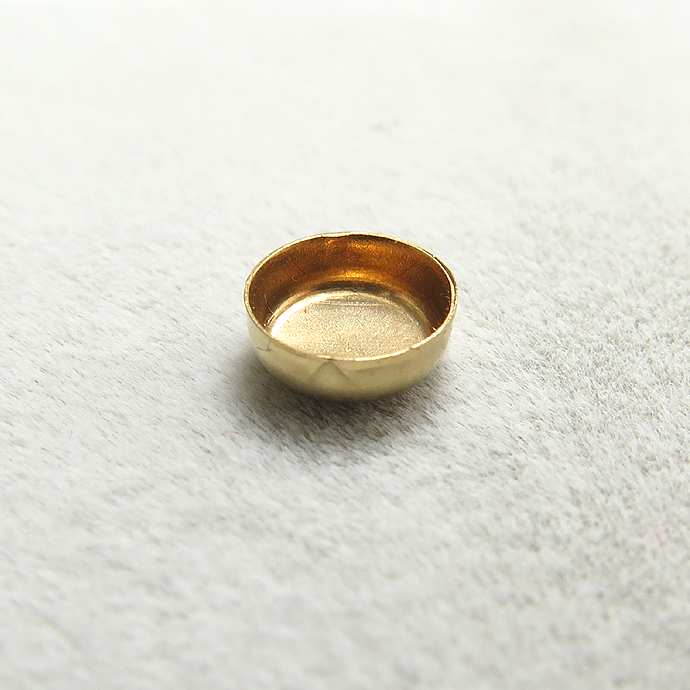 ゴールドフィルド・空枠・ベゼルカップ ミール皿 覆輪（ラウンド5mm）「14kgf」（25個）
