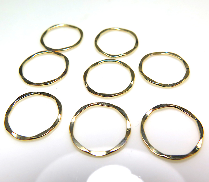 14kgfパーツ コンポーネント（ハンマード/ラウンド）【15mm】ゴールドフィルド（1個）