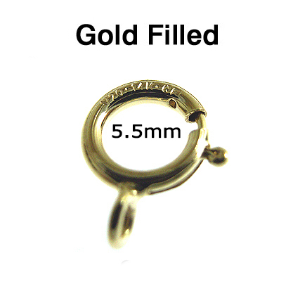 14KGFパーツ 留め具 引き輪/オープン・タイプ（5.5mm）ゴールドフィルド（6個）