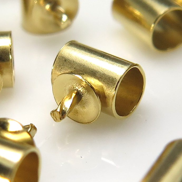 14KGFパーツ チューブ 突き刺し・パールカップ付 （3.0mm×4.0mm）10個