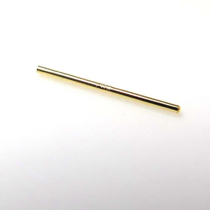 14Kイエローゴールド（14金）ピアスポスト（針型）（0.66mm×13.0mm「溝無」）（25ペア）