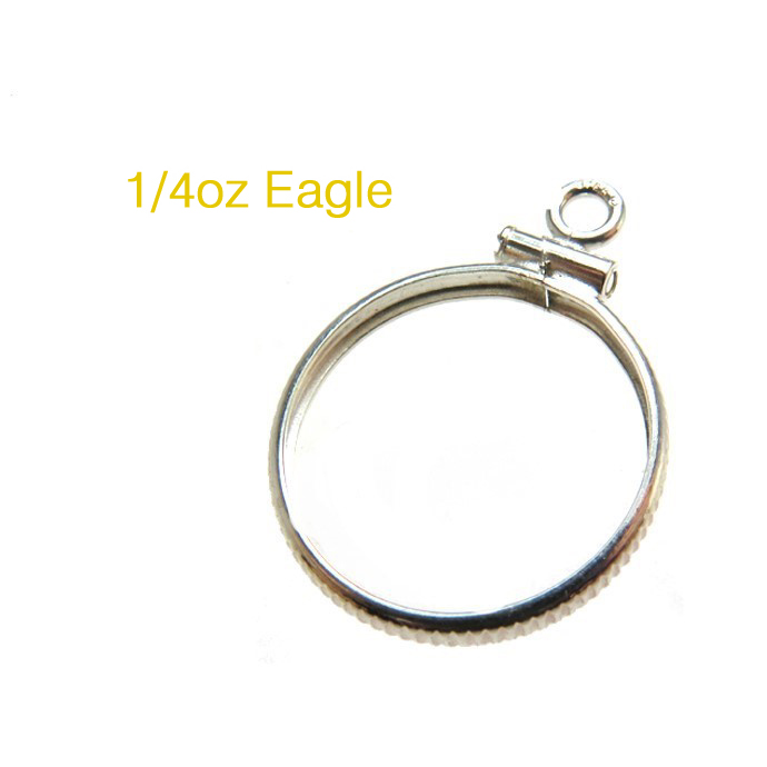 コインフレーム（コイン枠）・1/4オンス イーグル金貨コイン 10ドル （22mm×1.83mm）「シルバー925」（1個）