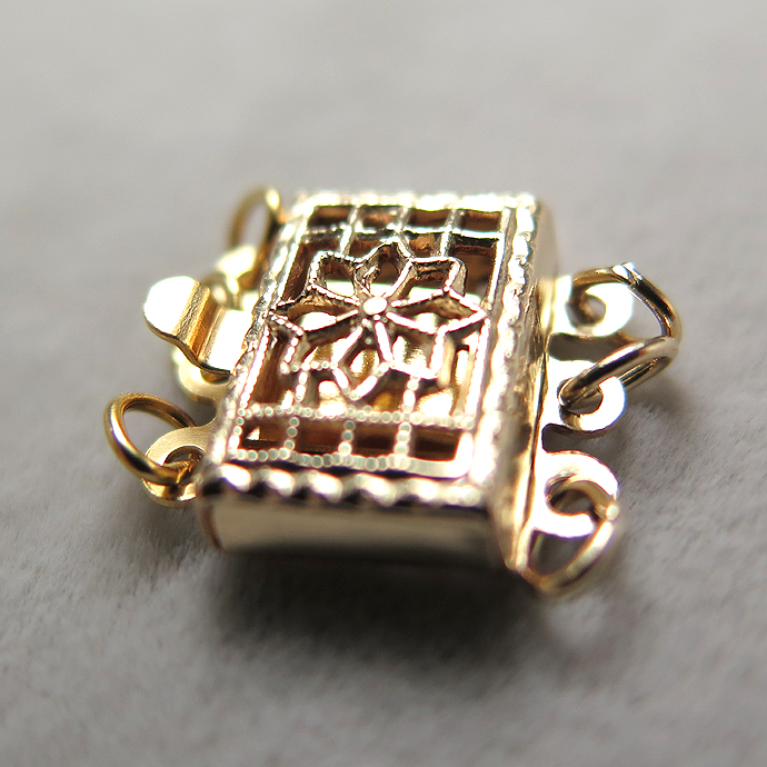 ゴールドフィルド・クラスプ・レクタングル型（7.5mm×10.5mm）（3連用）「14kgf」（1個）