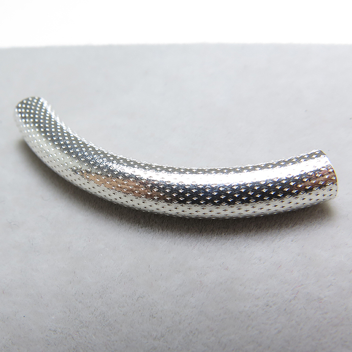 シルバーパーツ925/チューブ（デザインD）（5.0mm×38mm）（25本）