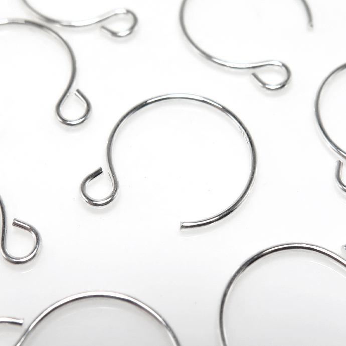 ラウンドフックピアス シルバー SV925 13mm （25ペア）
