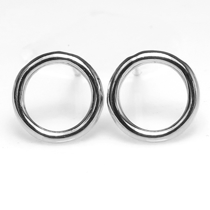 サークルポスト ピアス シルバー 925 ラウンド 7mm 10ペア