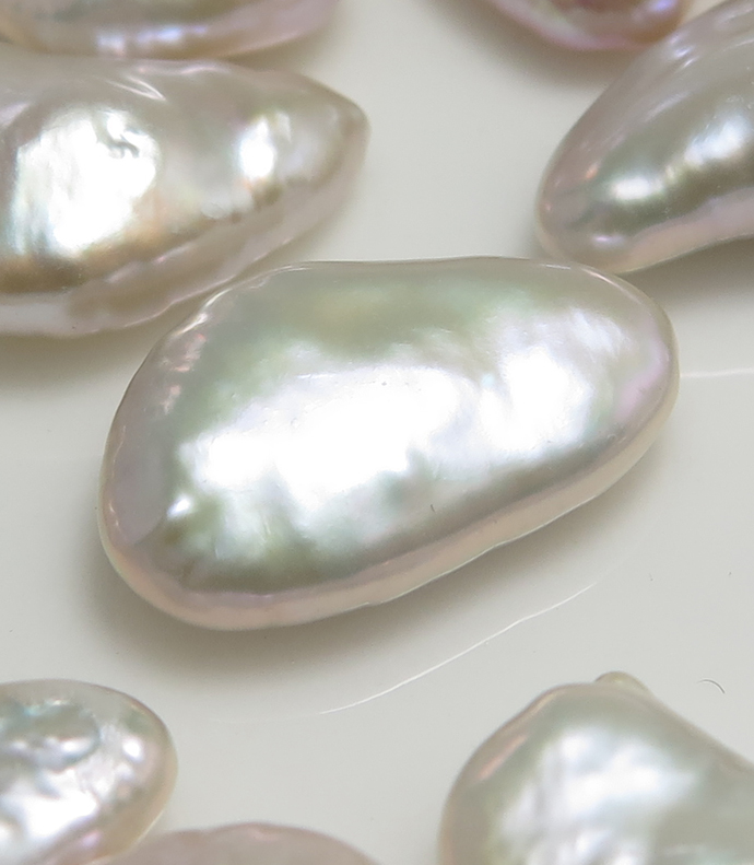 パール カシューナッツ ルース 淡水真珠 穴無 12×18mm 10個