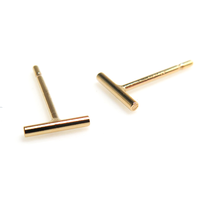 バーピアス 14kgf ポスト 6mm ゴールドフィルド （50ペア）