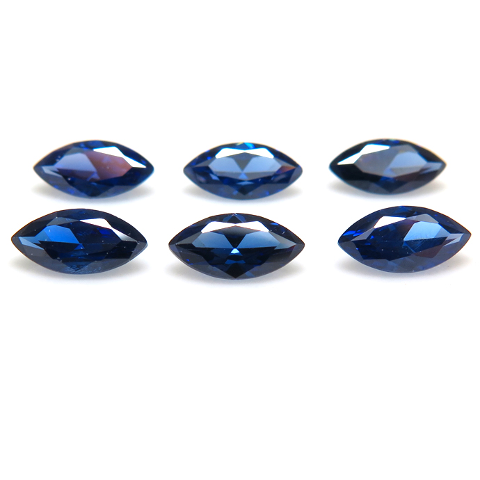 キュービックジルコニアcz【AAA】・ルース  ブルーサファイア/マーキス【10×5mm】ファセットカット（50個）