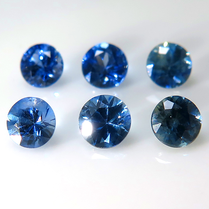 ブルーサファイア ルース 天然石（セイロン・スリランカ産・加熱）ラウンド【2.8mm】ダイヤモンドカット（1個）