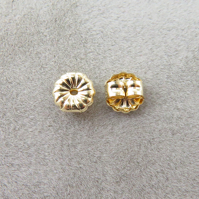 14kgfピアスキャッチ（5.0mm×5.2mm）「ゴールドフィルド」（25ペア）
