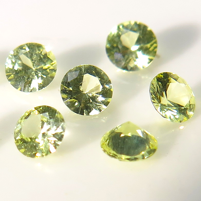 クリソベリル Chrysoberyl 天然石ルース スリランカ産/非加熱  ラウンドファセットカット【4mm】（1個）
