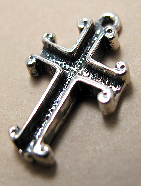 シルバーアクセサリー/チャーム（クロス）【L】（2個）