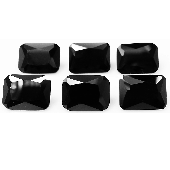 キュービックジルコニア オクタゴン cz【AAA】ルース（裸石）ブラック【7×5mm】ファセットカット（500個）