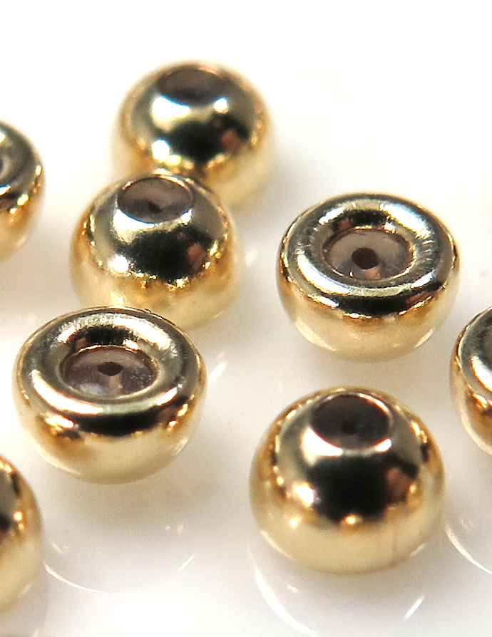 ピアスキャッチ 14kgfパーツ スマートビーズ シリコン入 3.0mm x 2.0mm ゴールドフィルド（8個）