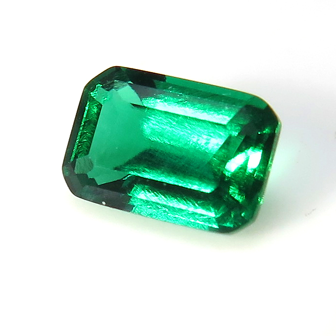 エメラルド 合成石 （熱水法） ルース /エメラルド・オクタゴンカット【7×5mm】1個