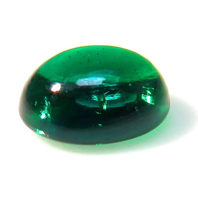 合成石エメラルド【AAA】（熱水法）・ルース オーバル カボションカット【7×5mm】1個