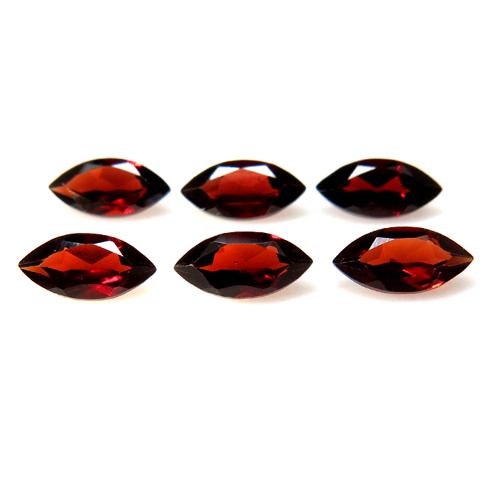 ガーネット モザンビーク産 天然石ルース マーキス ファセットカット【6×3mm】（250個）
