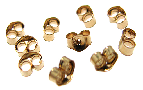 14kgfピアスキャッチ（4mm×2.5mm）「ゴールドフィルド」（22g入/約1000個相当）