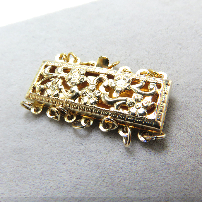 ゴールドフィルド・クラスプ・レクタングル型（9.0mm×23.0mm）（7連用）「14kgf」（1個）