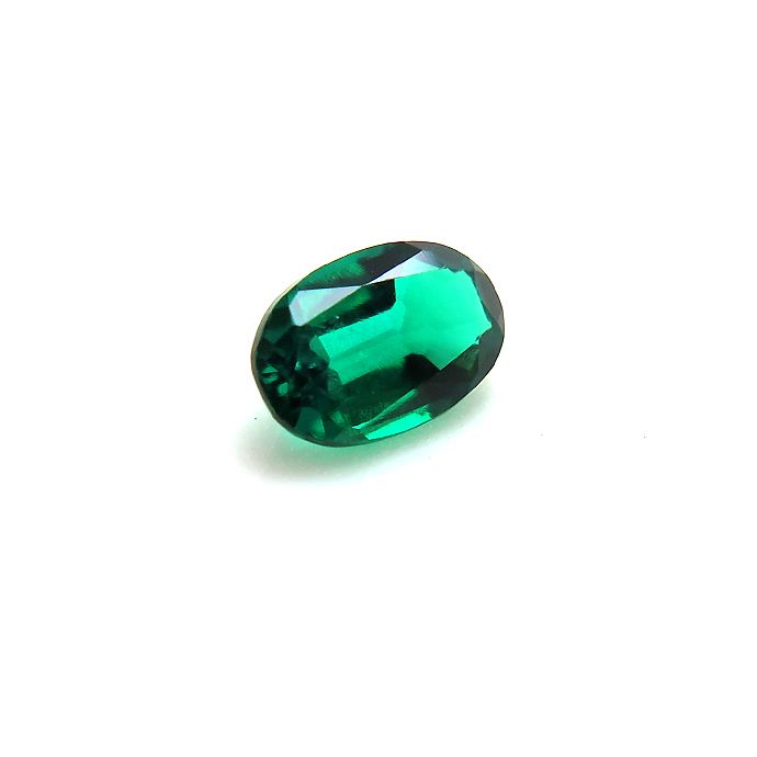 合成石エメラルド【AAA】（熱水法）・ルース（裸石）/オーバル【8×6mm】ファセットカット（10個）