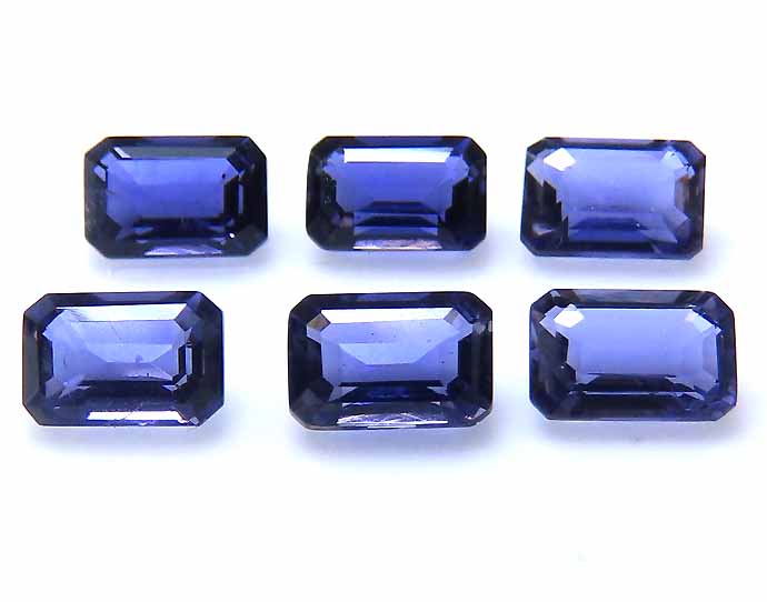 アイオライト 天然石ルース レクタングルカット オクタゴン 【5×3mm】（25個）