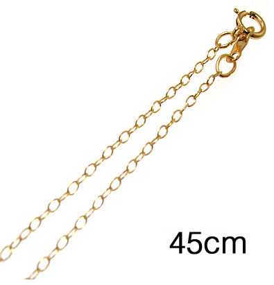 チェーンネックレス「14kgf（ゴールドフィルド）」45cm【アズキ・幅1.4mm】 25本