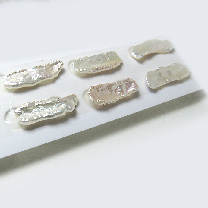 ケシ バロックパール ビーズ ルース 淡水真珠 穴無 17～26mm×8～13mm ホワイト系 1個