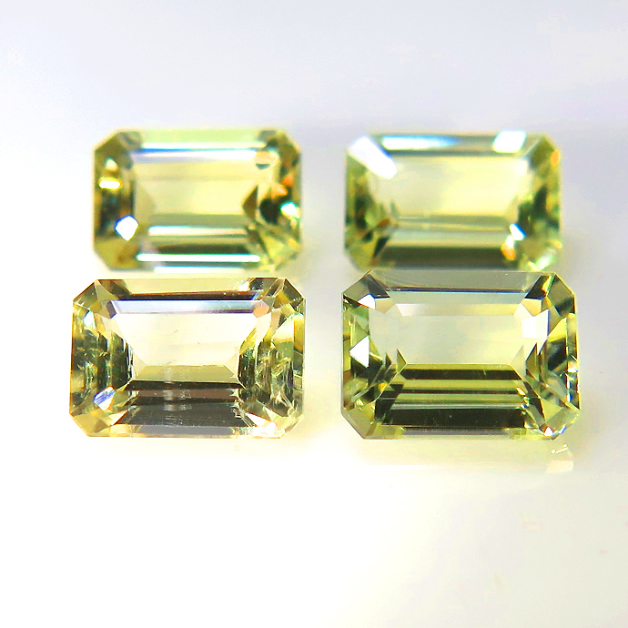 レモンクォーツ レモンクオーツ 天然石ルース（裸石）オクタゴン/レクタングル【10×8mm】ファセットカット（1個）