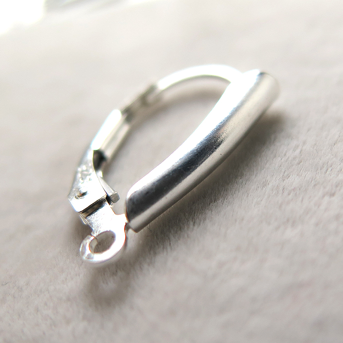 シルバー925パーツ/レバーバックピアス（シールド）（5ペア）