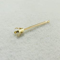 ピアス空枠・4本爪ポストピアス（ラウンド2mm）「10K（10金）」（10ペア）